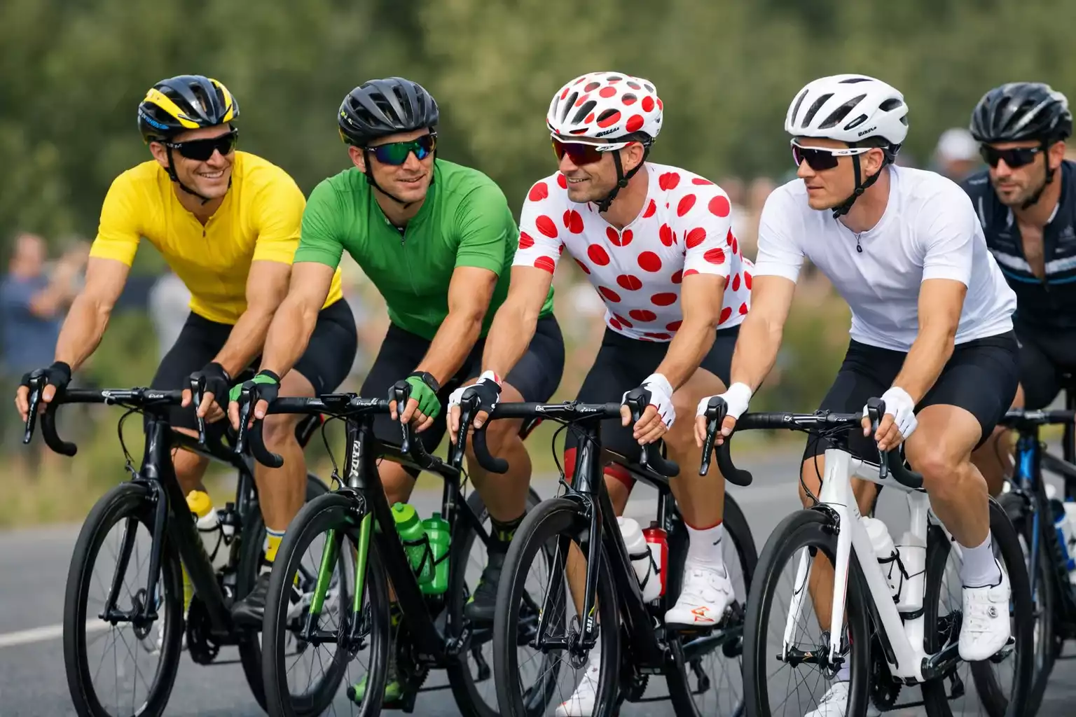 Verschillende klassementtruien in het wielrennen