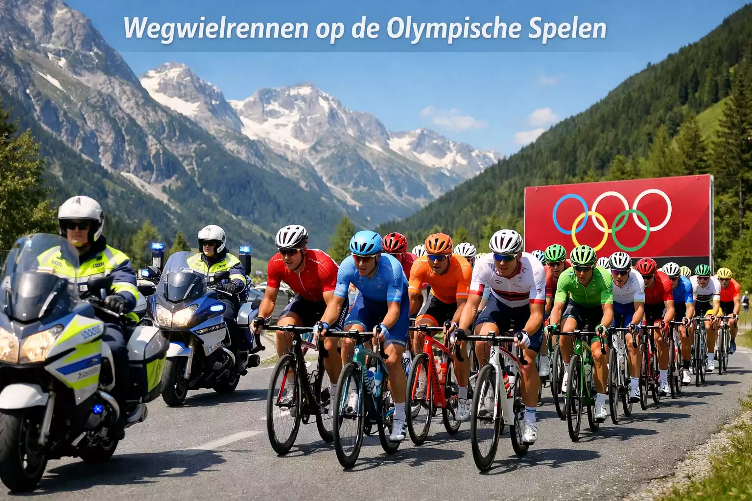 Wielrenners strijden om olympisch goud op de wegwedstrijd