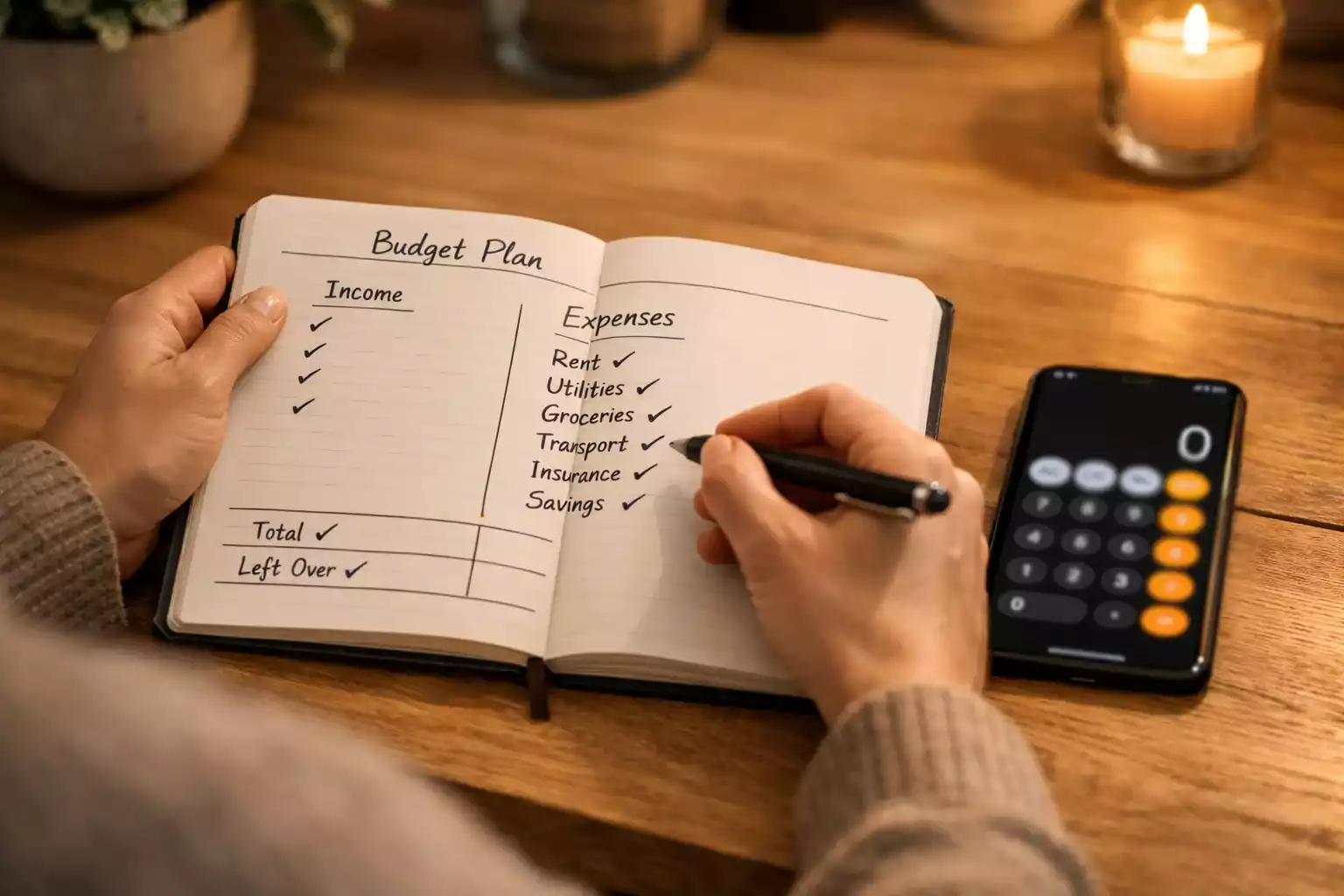 Persoon beheert wedbudget op verantwoorde wijze